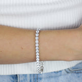 Sterling Silver 5mm Cubic Zirconia 19cm Tennis Bracelet