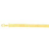 Sterling Silver Gold Plated Broad Fancy 19cm Bracelet