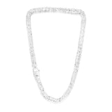 Sterling Silver Fancy 250 Gauge Curb And Green Link 50cm Chain