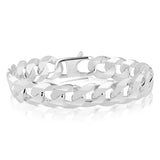 Sterling Silver Flat 350 Gauge Curb 23cm Bracelet