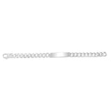 Sterling Silver Fancy 300 Gauge Oval Curb 23cm ID Bracelet