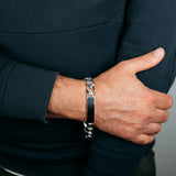 Sterling Silver Fancy 350 Gauge Oval Curb 23cm ID Bracelet