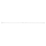 Sterling Silver Plain Cross 19cm Bracelet