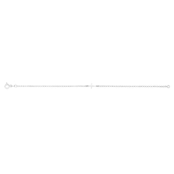 Sterling Silver Plain Cross 19cm Bracelet