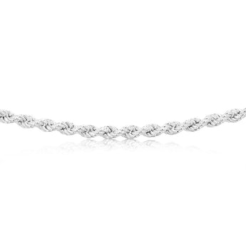 Sterling Silver Bolt Ring Clasp 90 Gauge Rope 45cm Chain