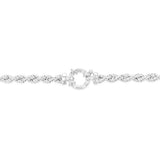 Sterling Silver Bolt Ring Clasp 90 Gauge Rope 45cm Chain