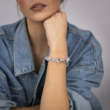 Sterling Silver Fancy 21cm Bracelet