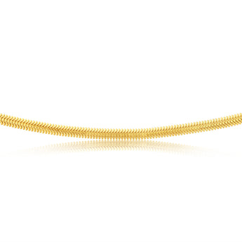 Sterling Silver Gold Plated Bolt Ring Cashmere 50cm Chain