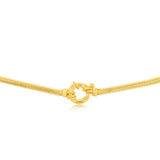 Sterling Silver Gold Plated Bolt Ring Cashmere 50cm Chain