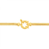 Sterling Silver Gold Plated Bolt Ring Cashmere 50cm Chain