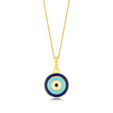 Sterling Silver Gold Plated Evil Eye Pendant