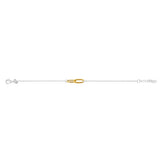 Sterling Silver Two Tone Infinity 17+2cm Bracelet