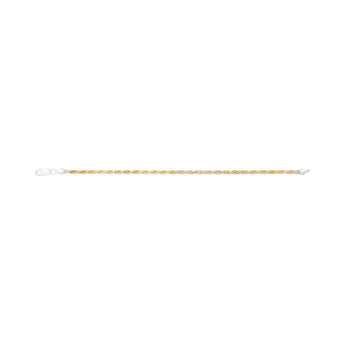 Sterling Silver And Gold-Plated Two-Toned Rope 70 Gauge 19cm Bracelet