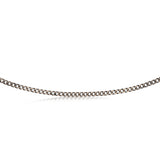 Sterling Silver Black Rhodium Plated Curb 150 Gauge 55cm Chain