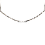 Sterling Silver Black Rhodium Plated Curb 150 Gauge 55cm Chain