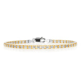 Sterling Silver And Gold-Plated Two-Tone Fancy 300 Gauge 19cm Bracelet