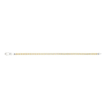 Sterling Silver And Gold-Plated Two-Tone Fancy 300 Gauge 19cm Bracelet