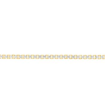 Sterling Silver And Gold-Plated Two-Tone Fancy 300 Gauge 19cm Bracelet
