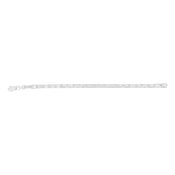 Sterling Silver Fancy Patterned Paperclip 90 Gauge 19cm Bracelet
