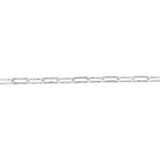 Sterling Silver Fancy Patterned Paperclip 90 Gauge 19cm Bracelet