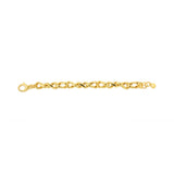 Sterling Silver Gold Plated Chunky Twisted 19cm Bracelet