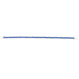 Sterling Silver Rhodium Plated 3mm Sapphire Blue Cubic Zirconia 19cm Bracelet