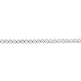 Sterling Silver 3mm Bezel White Cubic Zirconia 16+3cm Bracelet