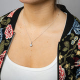 Sterling Silver Round Cubic Zirconia Bezel Set Pendant