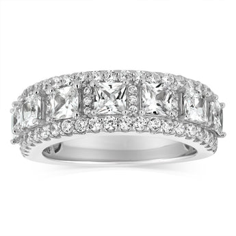 Sterling Silver White Cubic Zirconia Fancy Ring