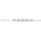 Sterling Silver Fancy Links 16+3cm Bracelet