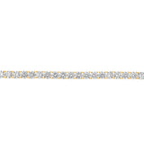 Sterling Silver Gold Plated 5mm Cubic Zirconia Tennis 19cm Bracelet