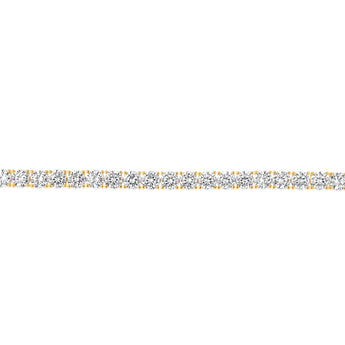 Sterling Silver Gold Plated 5mm Cubic Zirconia Tennis 19cm Bracelet