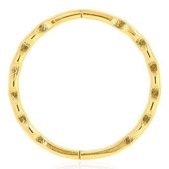 Gold Plated Sterling Silver 13mm Faceted Sleeper Earrings