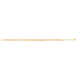 Gold Plated Sterling Silver Two Strand Bar Chain Bracelet