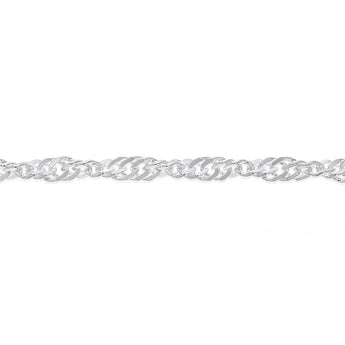 Sterling Silver 46cm Singapore Chain