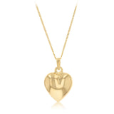 Gold Plated Sterling Silver Textured Heart Pendant