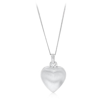 Sterling Silver Textured Heart Pendant
