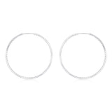 Sterling Silver Plain Hoop Earrings