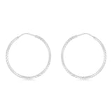 Sterling Silver Plain Hoop Earrings