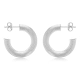 Sterling Silver Tube Hoop Earrings