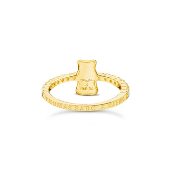 Thomas Sabo Haribo Yellow Gold-Plated Bear CZ Ring