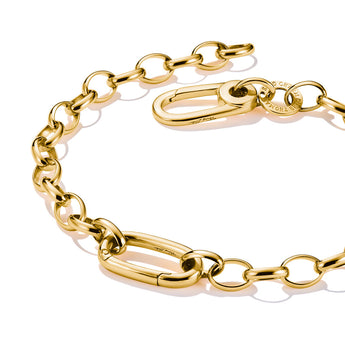 Thomas Sabo CC Connect Yellow Gold-Plated Single Eye Cable Bracelet