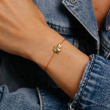 Sanrio Hello Kitty Body Yellow Gold Plated Sterling Silver Bracelet