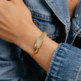 Sanrio Cinnamoroll Yellow Gold Plated Sterling Silver Bracelet
