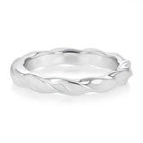 Sterling Silver CZ Twisted Ring