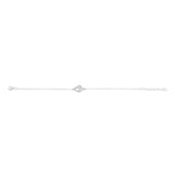 Sterling Silver CZ Double Heart Bracelet