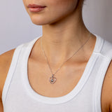 Sterling Silver Double Heart Pendant