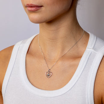 Sterling Silver Double Heart Pendant