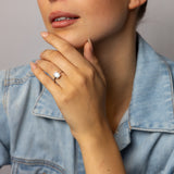 Sterling Silver CZ Cushion Cut Ring