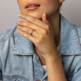 Sterling Silver Gold Plated Twist Ring